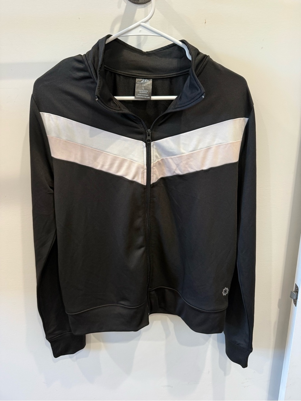 Pro Player Black Jacket with White Chevron Accents